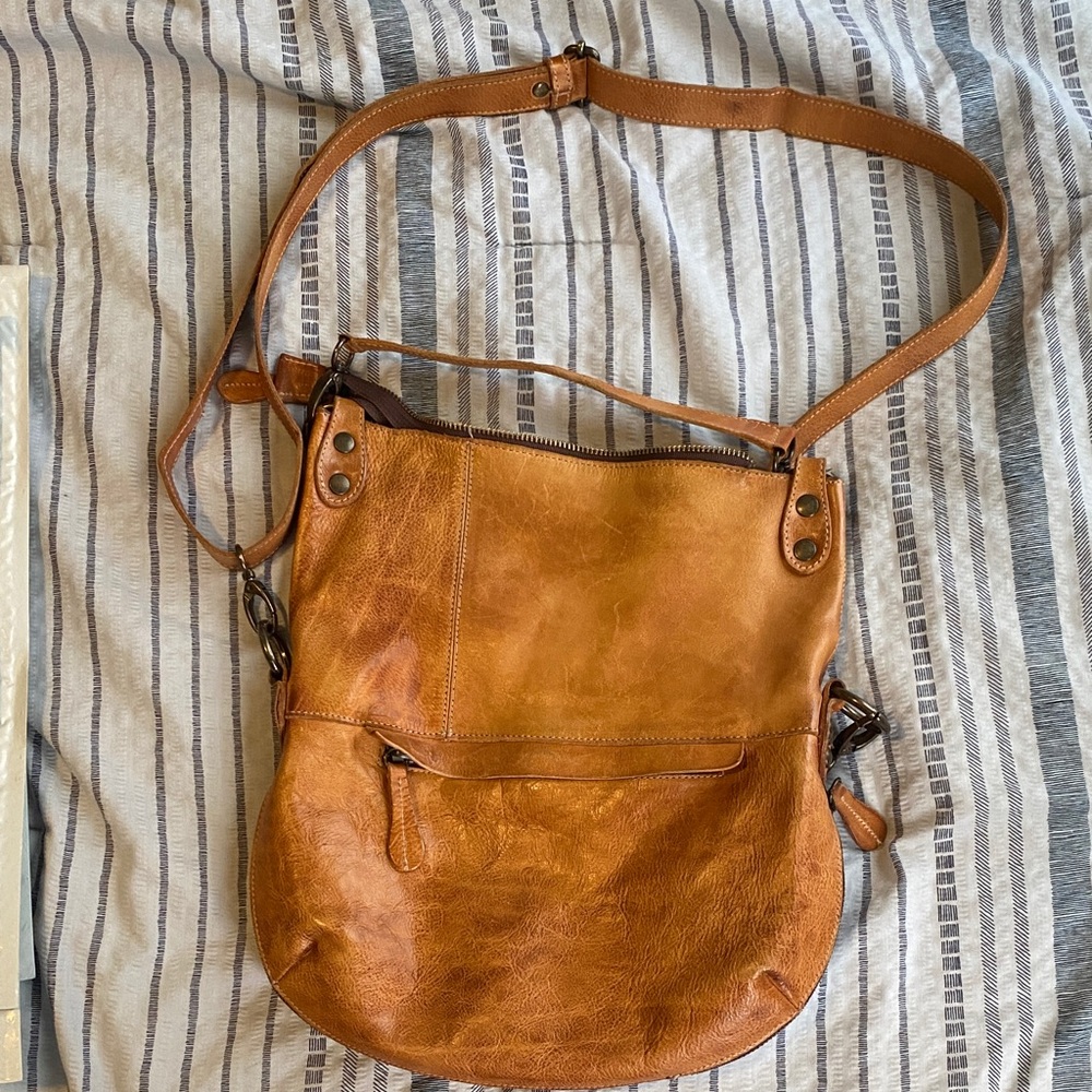 Bed Stu Tan Leather Crossbody Bag